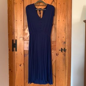 Modcloth blue spring dress large nwot